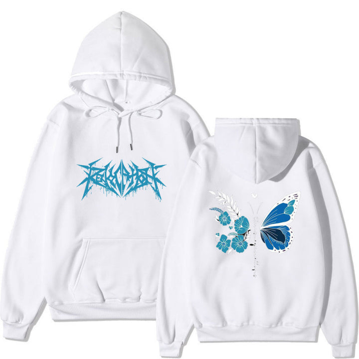 Women's hoodie with unique butterfly and flower motif Lisslune