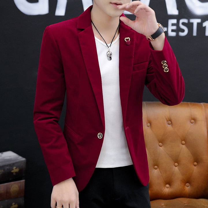 Men's elegant velvet blazer with modern cut Lisslune