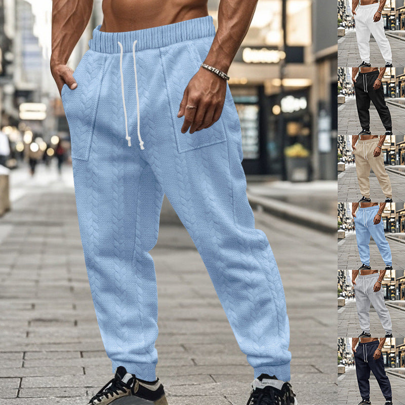 Men's comfortable joggers with textured design and elastic waistband Lisslune