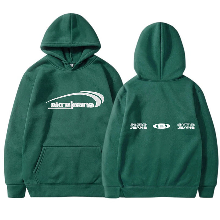 Women's hooded sweatshirt with modern logo design and practical kangaroo pockets Lisslune