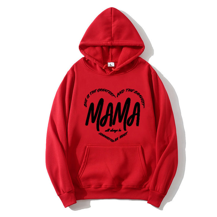Women's hoodie with creative mama slogan Lisslune