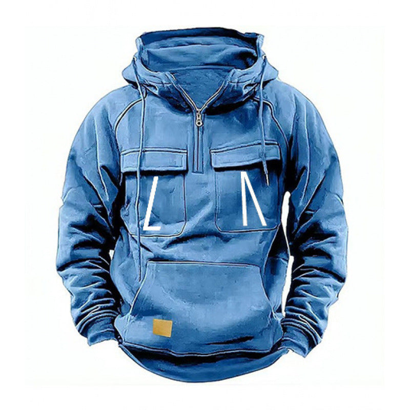 Men's leisure hoodie with pockets and modern fit Lisslune