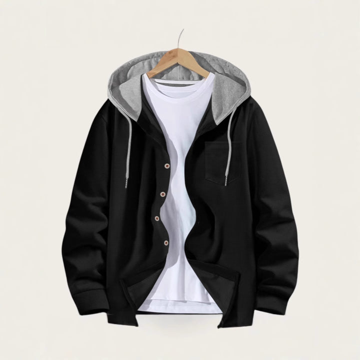 Men's casual jacket with hood and trendy design Lisslune