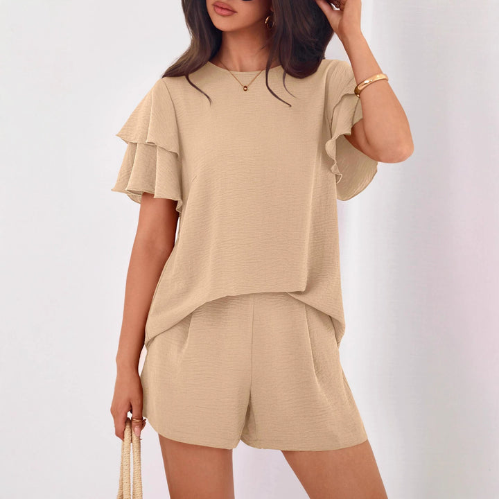 Women's Playful Jumpsuit with Ruffle Details and Side Pockets Lisslune