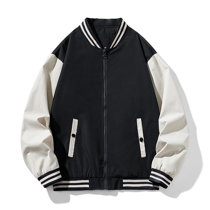 Men's college jacket with modern color contrasts Lisslune