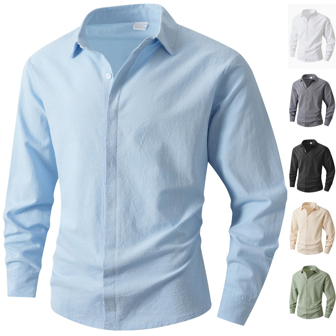 Men's Elegant Casual Shirt with Slim Fit Cut Lisslune