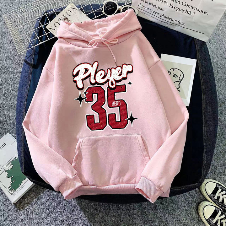 Women's hooded sweatshirt with creative basketball design Lisslune