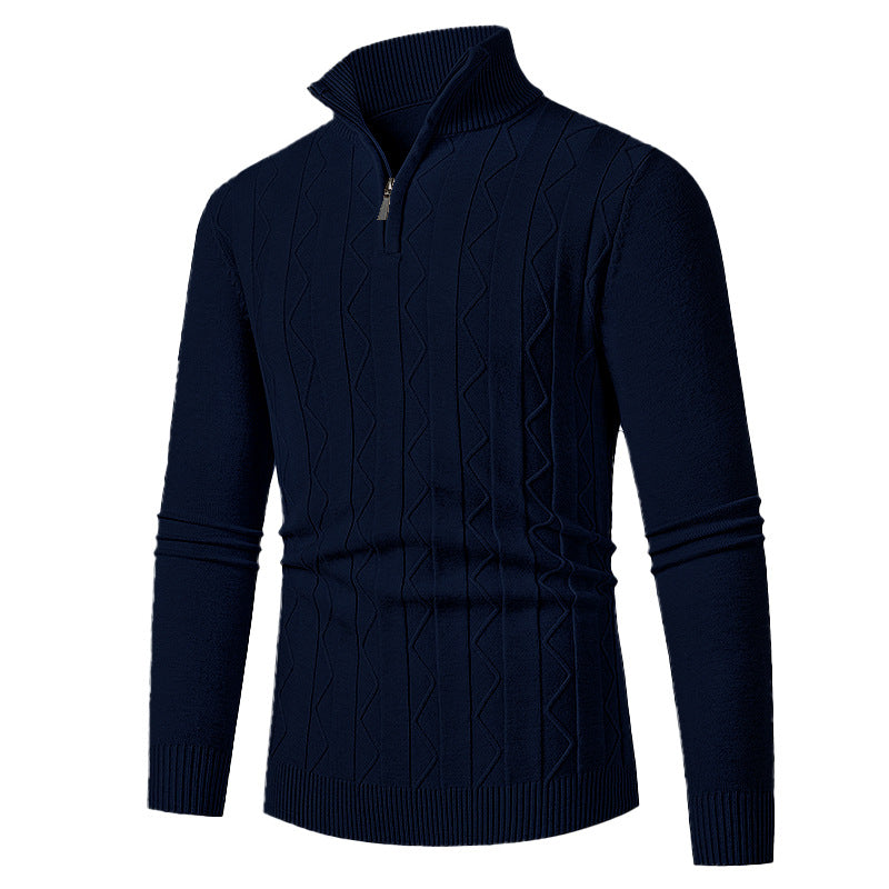 Men's elegant turtleneck sweater with textured design Lisslune