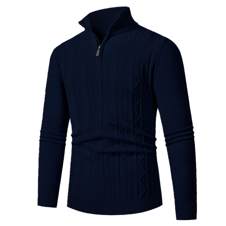 Men's elegant turtleneck sweater with textured design Lisslune