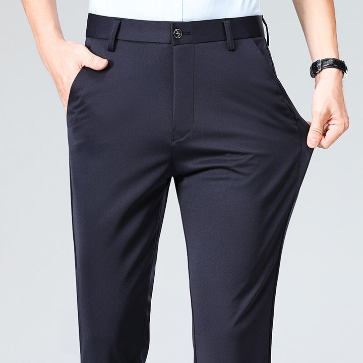 Men's elegant office pants with elastic waistband and breathable material Lisslune
