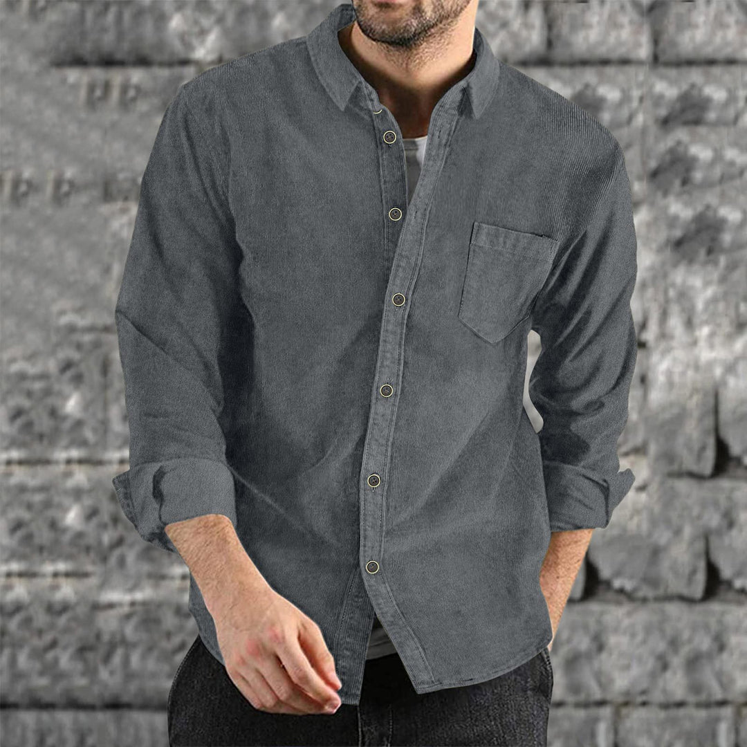 Men's Casual Cord Shirt Lisslune