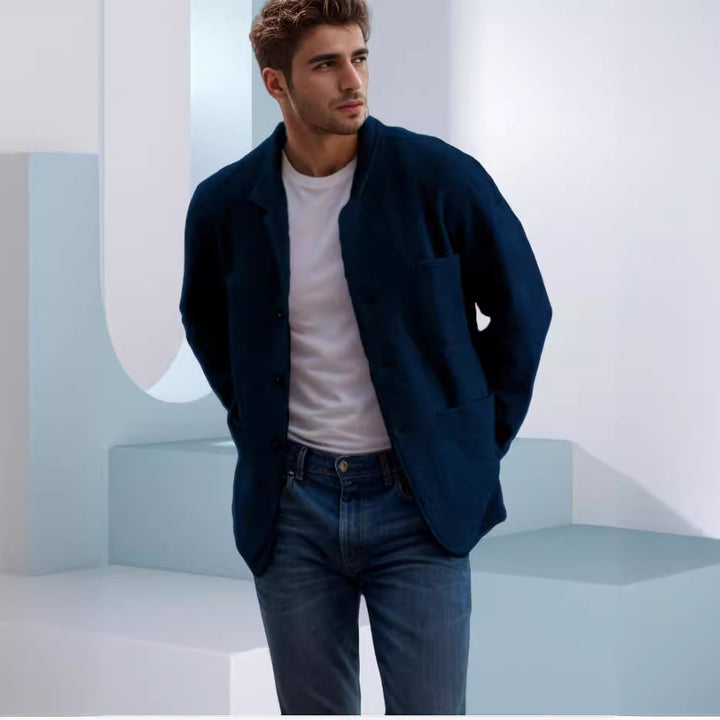 Men's transitional jacket made of high-quality material with a stylish collar and practical pockets Lisslune