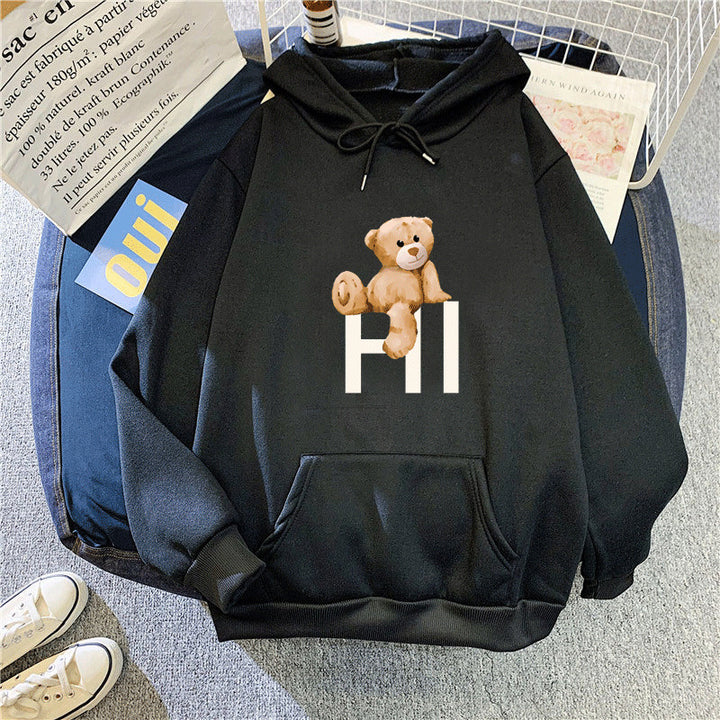 Women's hoodie with cute bear design Lisslune