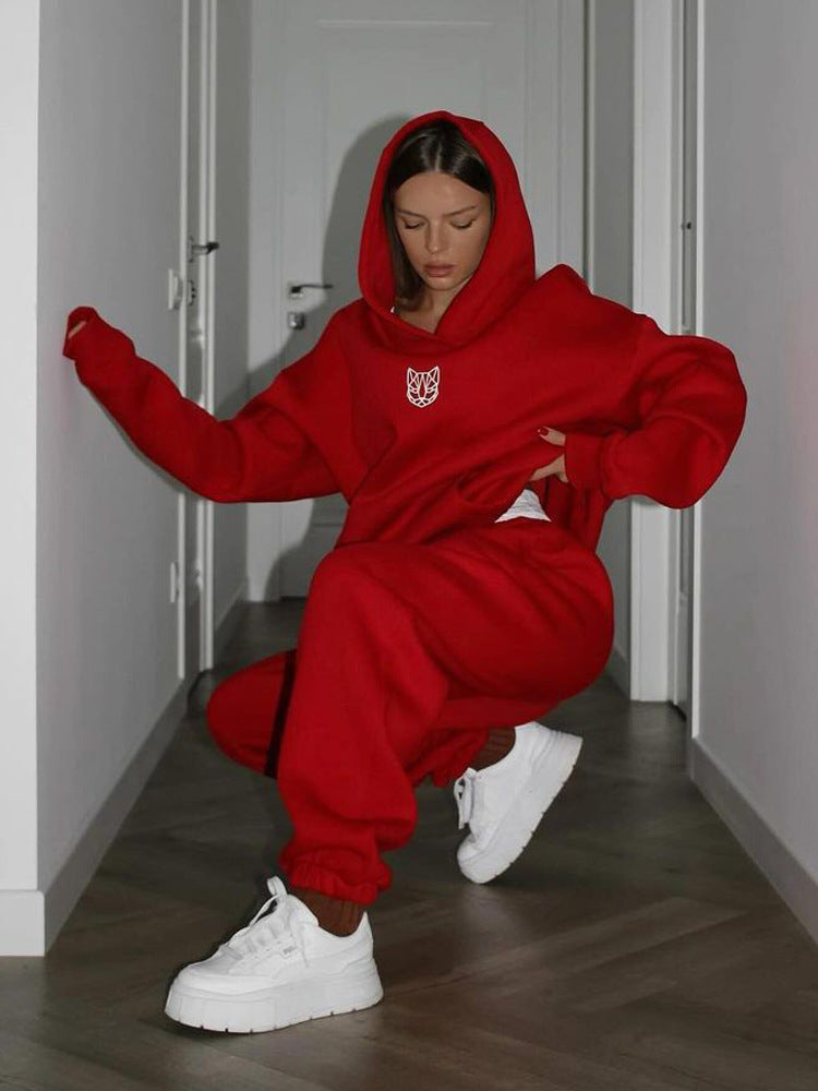 Women's Oversized Hoodie with Elastic Waistband and Wide Cut Lisslune