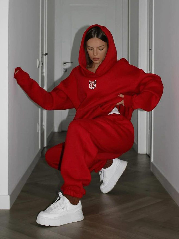 Women's Oversized Hoodie with Elastic Waistband and Wide Cut Lisslune