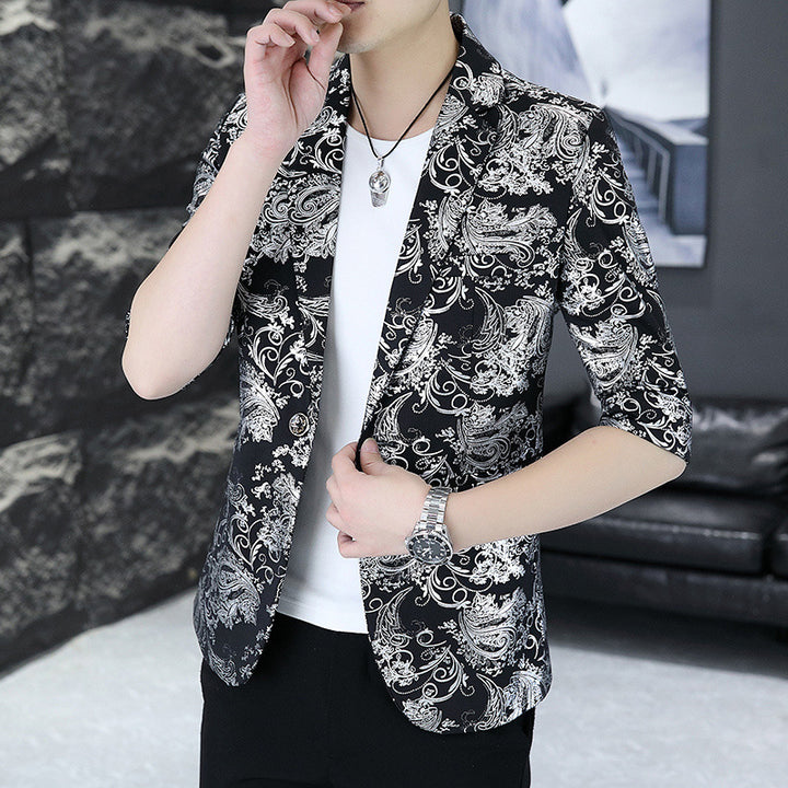 Men's elegant blazer with floral pattern Lisslune