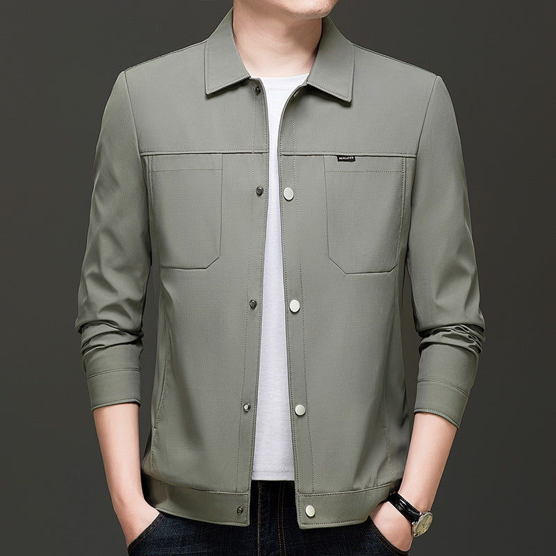 Men's leisure jacket with practical chest pockets and elastic sleeve cuffs Lisslune