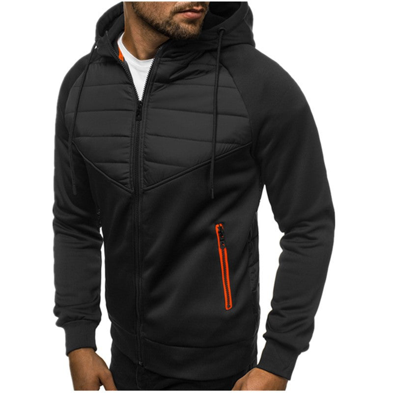 Men's sporty hooded jacket with modern design elements and functional zip pockets Lisslune
