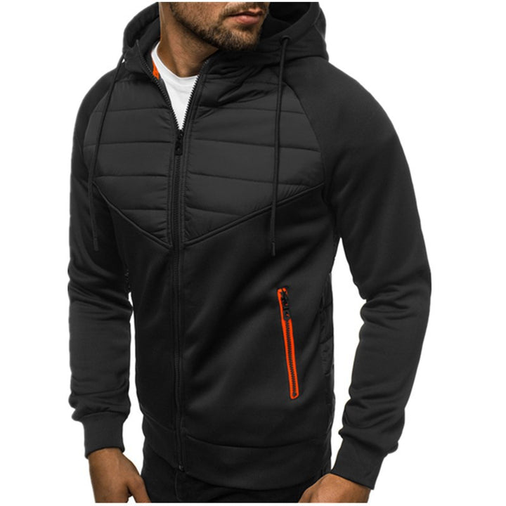 Men's sporty hooded jacket with modern design elements and functional zip pockets Lisslune