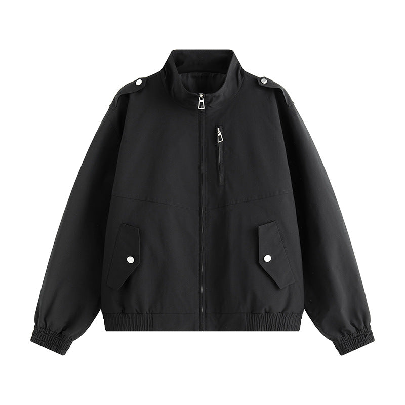 Men's practical leisure jacket with high collar and side insert pockets Lisslune
