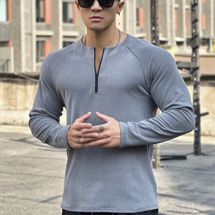 Men's functional shirt with innovative zipper and breathable structure Lisslune
