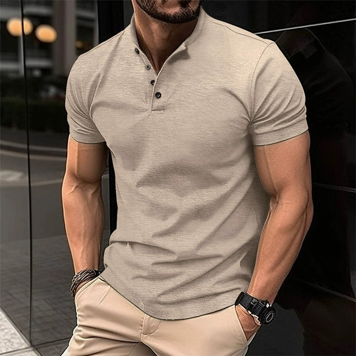 Men's polo shirt with stylish collar and breathable cotton Lisslune
