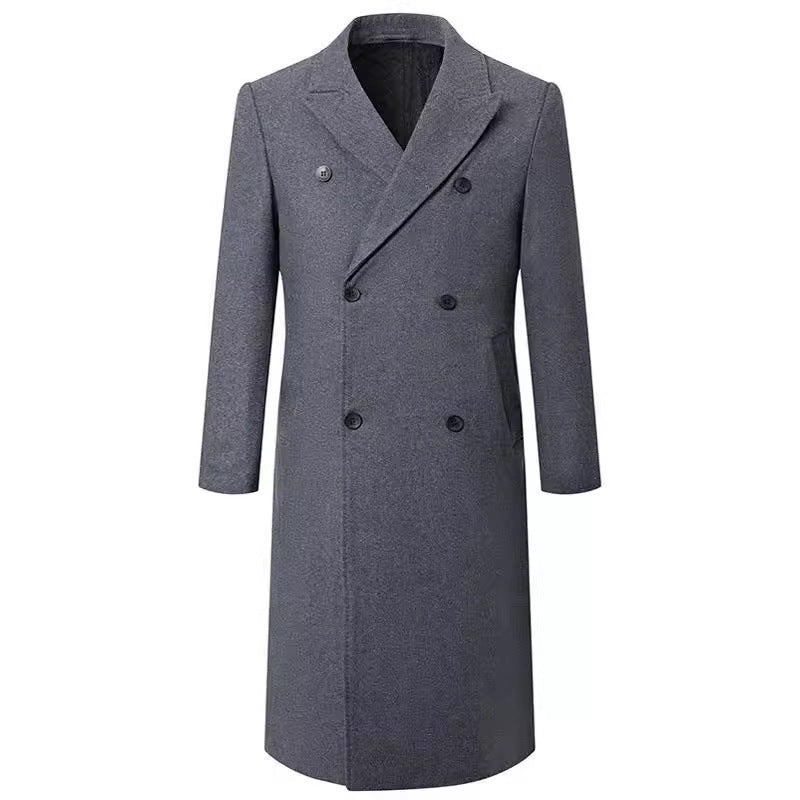 Men's elegant double-breasted coat with traditional collar Lisslune