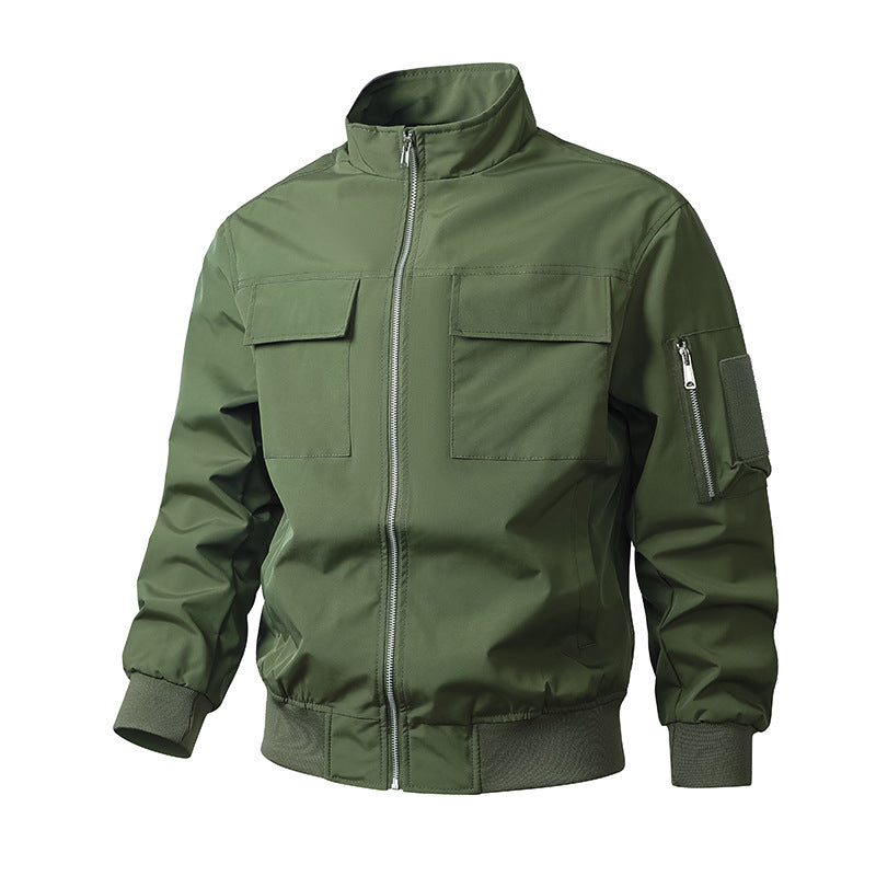 Men's multifunctional utility jacket with practical pockets and windproof design Lisslune