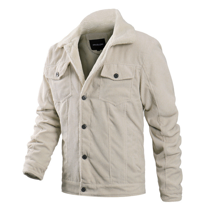 Men's cord jacket with soft teddy lining Lisslune