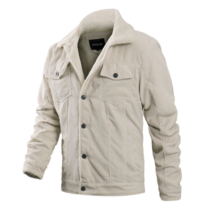 Men's cord jacket with soft teddy lining Lisslune