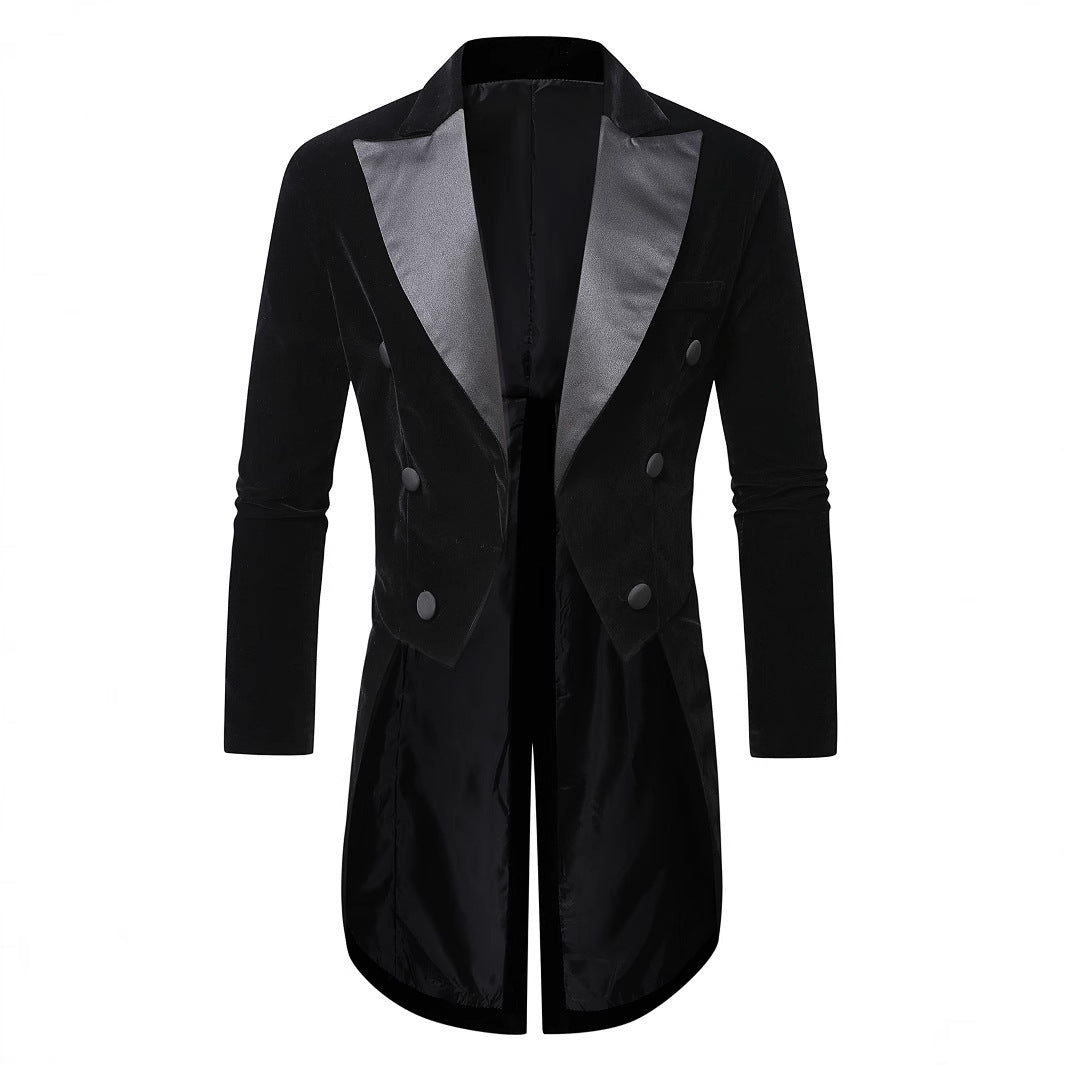 Men's elegant velvet blazer with shimmering lapels Lisslune