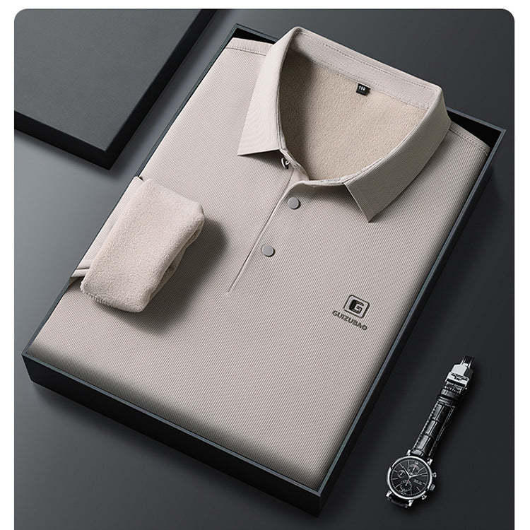 Men's elegant polo shirt with textured surface Lisslune