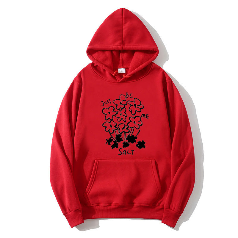 Women's hoodie with artistic floral motif Lisslune