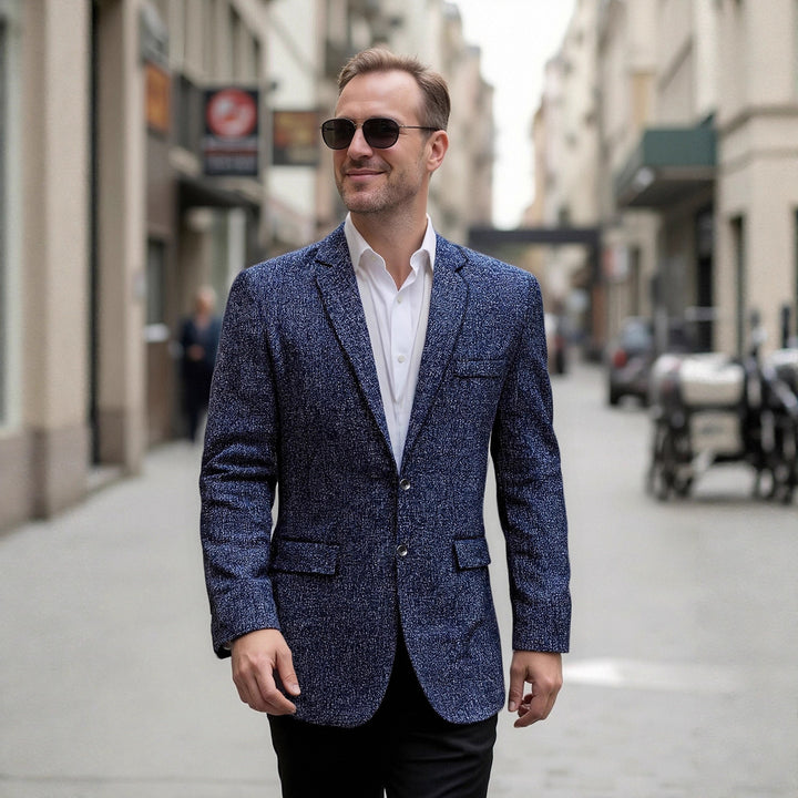 Men's elegant textured casual blazer Lisslune