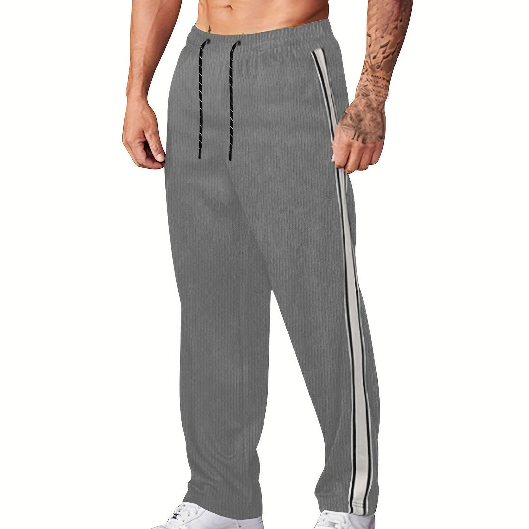 Men's sporty joggers with elegant side stripes and adjustable waistband Lisslune