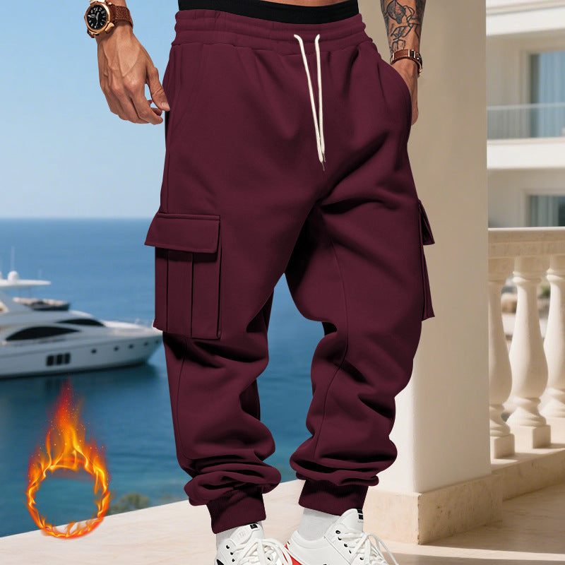 Men's cargo joggers with side pockets and elastic waistband Lisslune