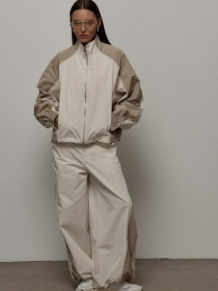 Womens sporty jacket with high collar and zipper Lisslune