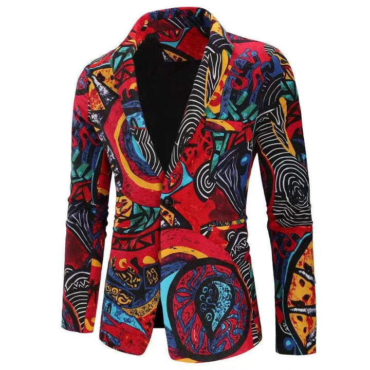 Men's stylish blazers with colorful graphic design Lisslune