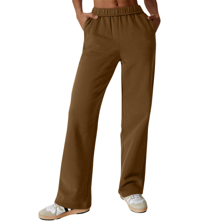 Women comfortable leisure pants with elastic waistband and practical side pockets Lisslune