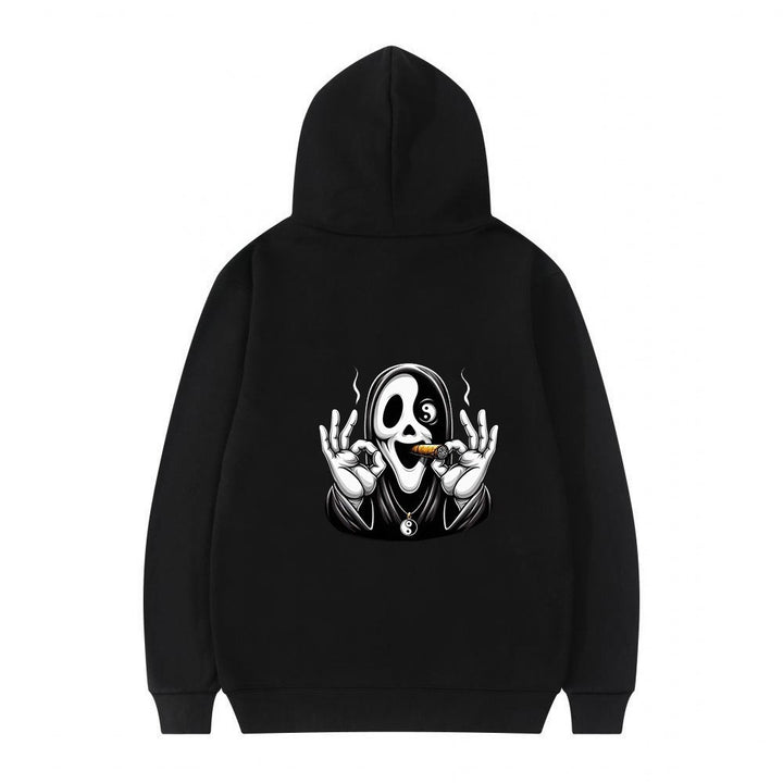 Women's hoodie with artistic skull print and casual fit Lisslune