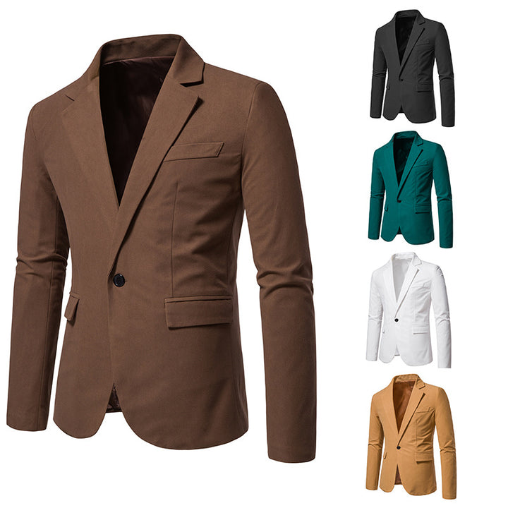 Men's Elegant Blazer with Modern Cut and Pockets Lisslune