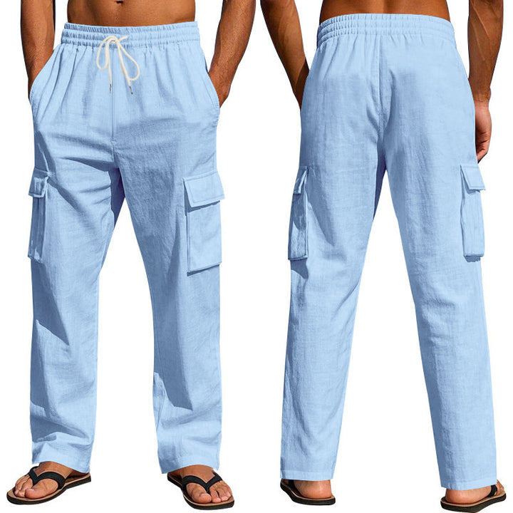 Men's cargo pants made of lightweight, breathable fabric with practical pockets Lisslune