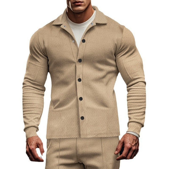 Men's structured long sleeve shirt with practical chest pocket Lisslune