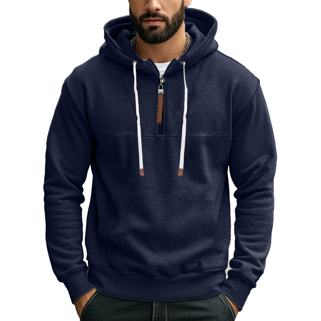 Men's sporty hoodie with half zipper and drawstring Lisslune