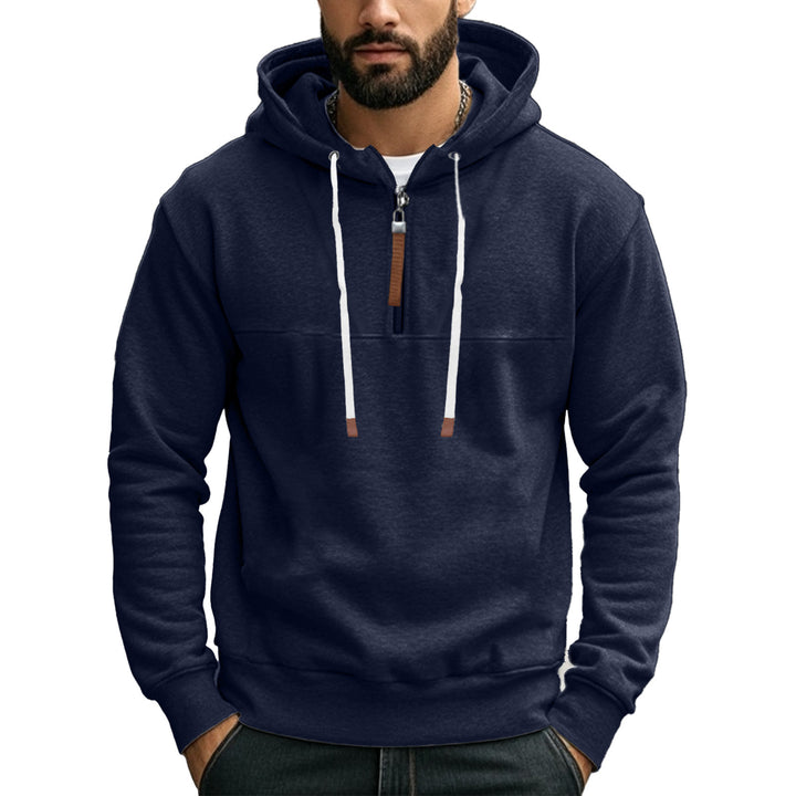 Men's sporty hoodie with half zipper and drawstring Lisslune