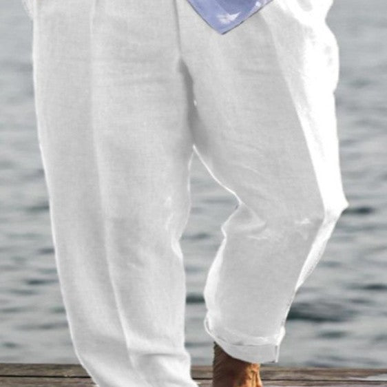 Men's Lightweight Linen Pants with Casual Cut Lisslune