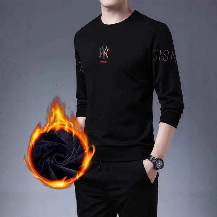 Men's stylish long-sleeve sweater with modern lettering Lisslune