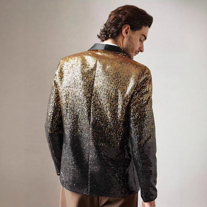Men's Shimmering Sequin Blazer Lisslune