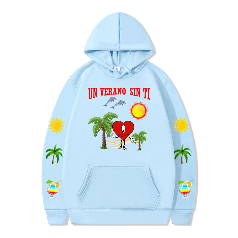 Women's hoodie with vibrant summer motif and comfortable fit Lisslune