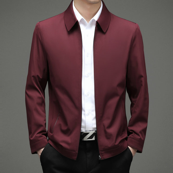 Men's Sporty All-Weather Jacket with Practical Zipper Lisslune